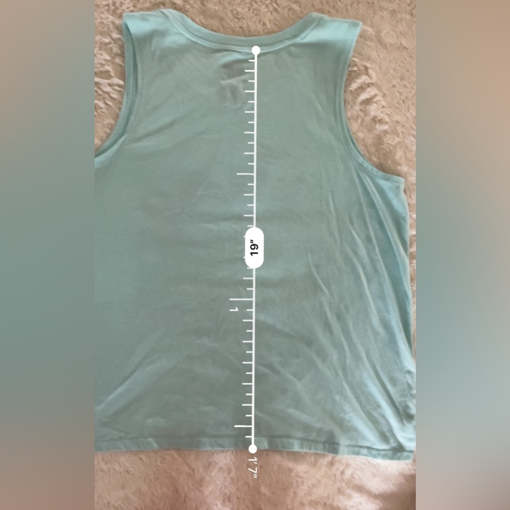 SO Girls Short Sleeve XL 14/16 Palm Trees Tank Top Teal - Picture 4 of 6